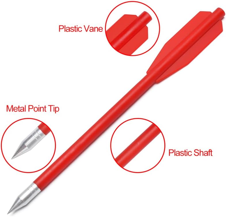 TY Archery 60PCS 6.3 Inch 50-80LB Mini Archery Crossbow Bolts Set with Sharp Metal Tip, Reusable Durable Arrow Dart for Shooting Target Practice, Outdoor Fishing, Small Hunting Game - Image 5
